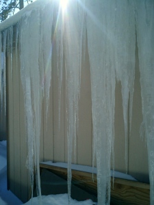 Icicles behind my work